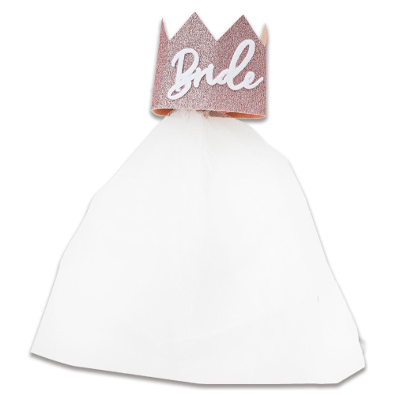 Rose Gold Bride Crown & Veil