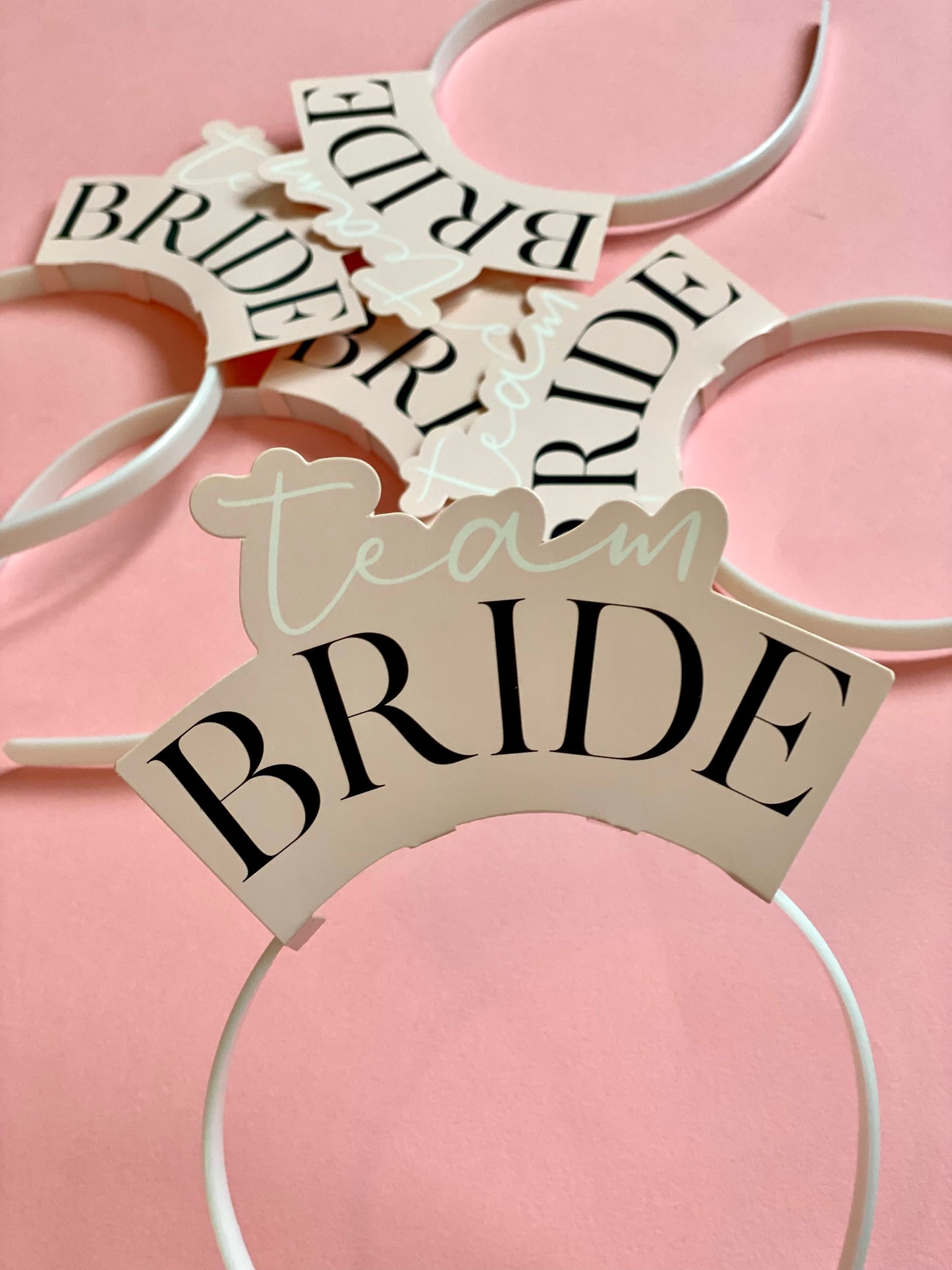 5 Team Bride headbands