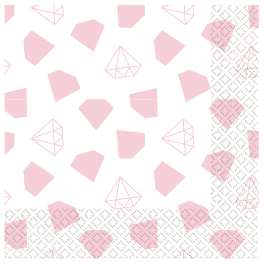 Pink Diamond Napkins 16 Pack