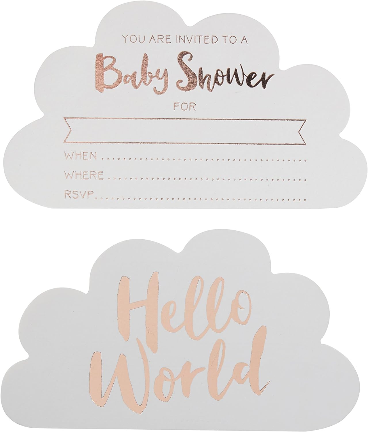 Hello World Baby Shower Invitations