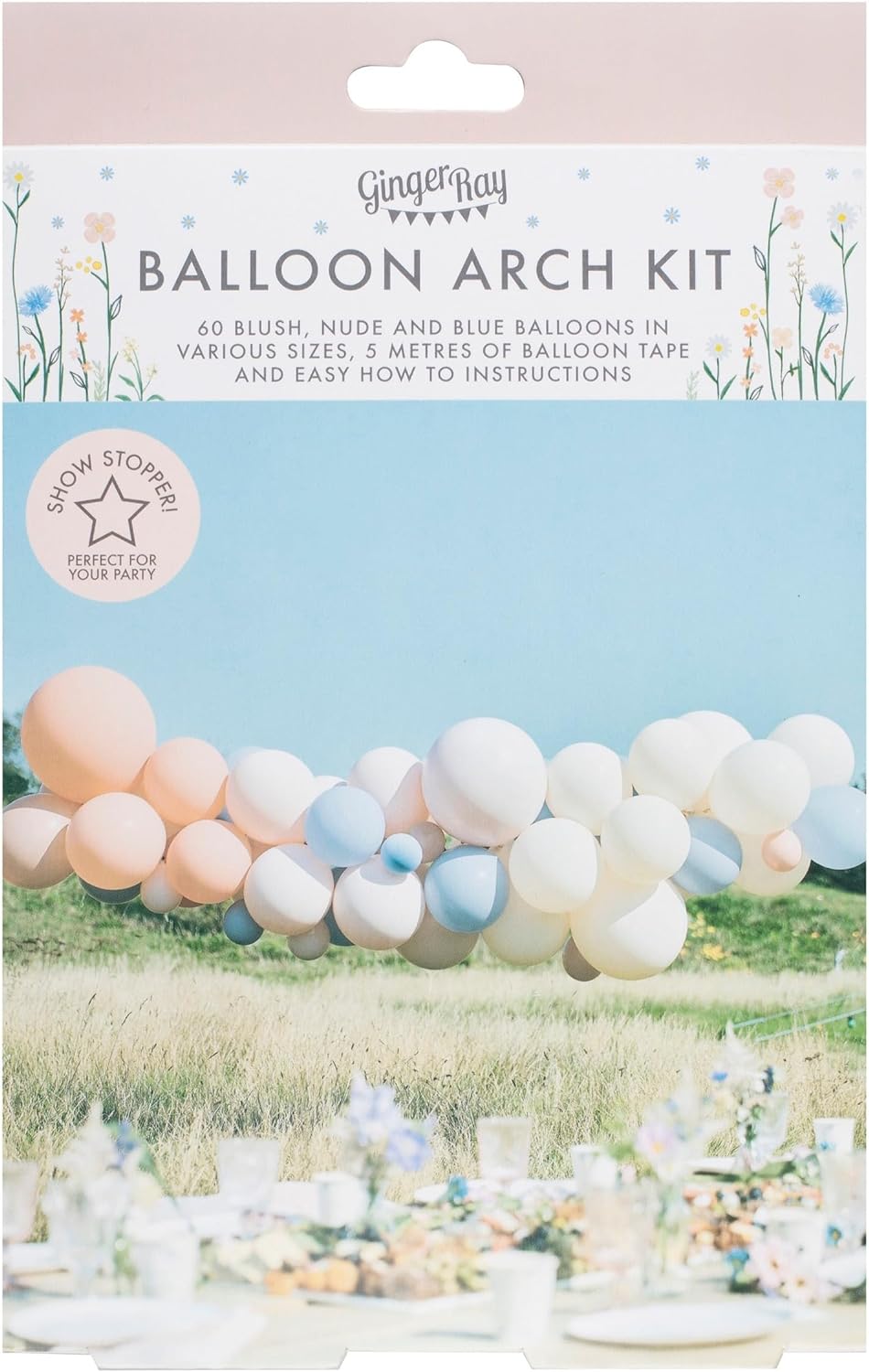 Blush, Nude & Blue Hen Party Balloon Arch Kit