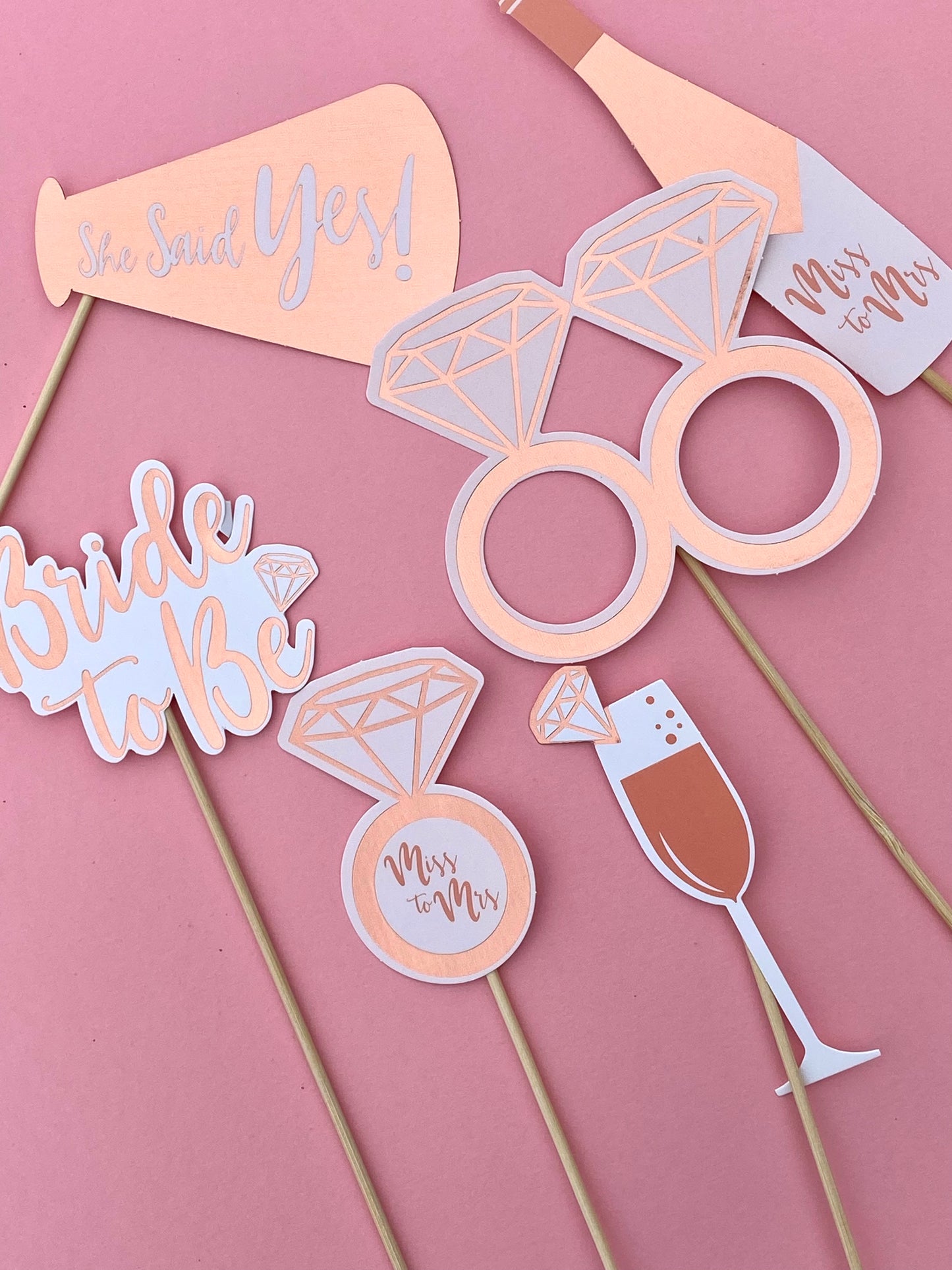 Rose gold Photo Props