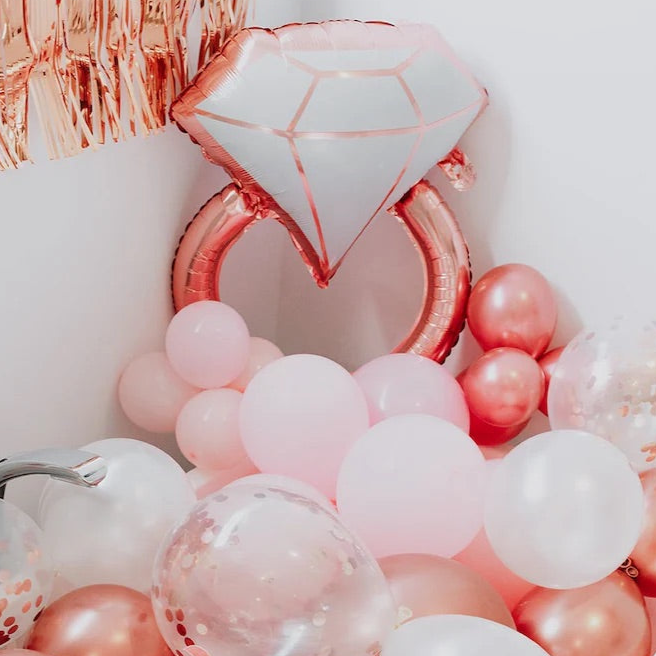 Rose gold foil ring balloon