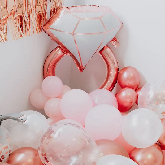 Rose gold foil ring balloon