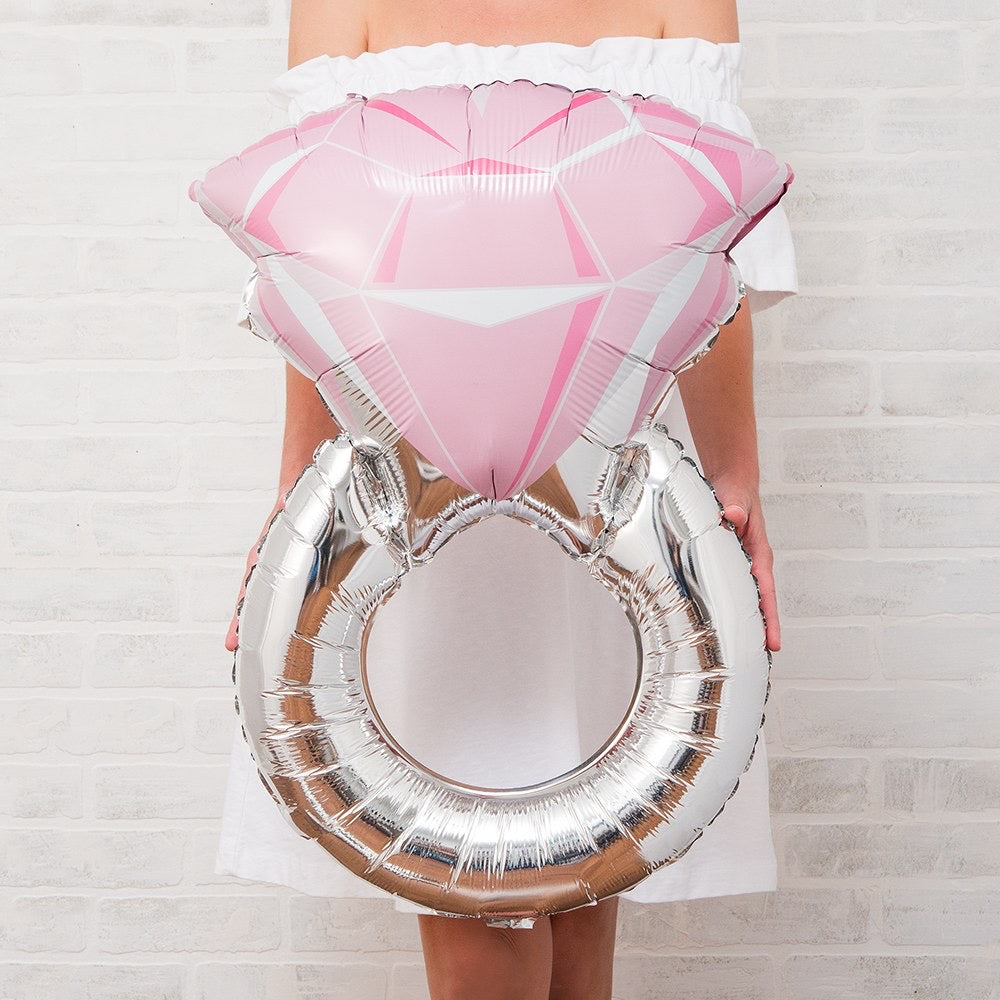 Pink Engagement Ring Balloon