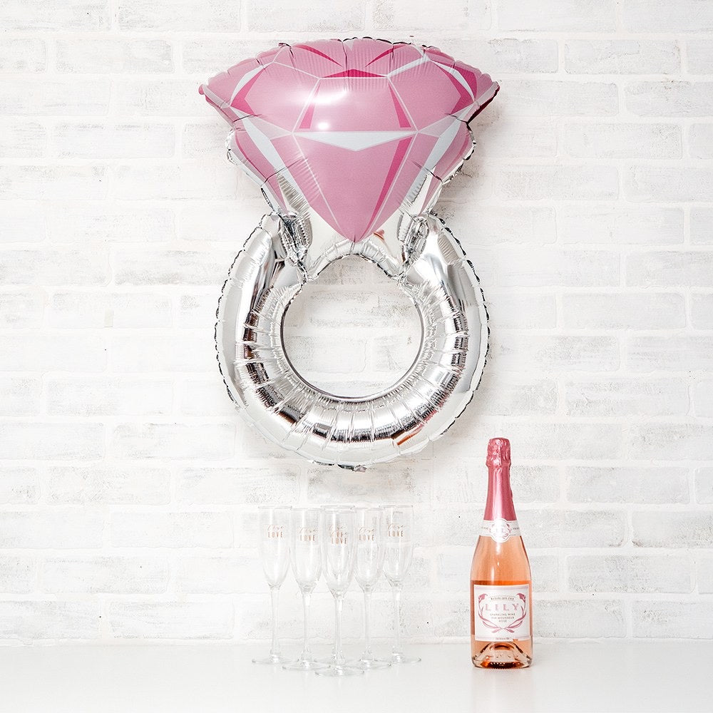 Pink Engagement Ring Balloon