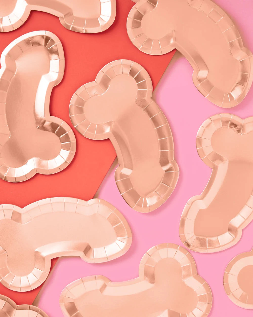 Rose gold penis plates 8 pk