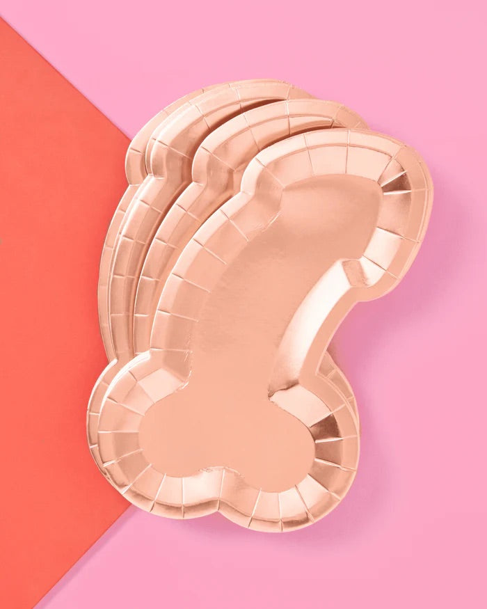 Rose gold penis plates 8 pk