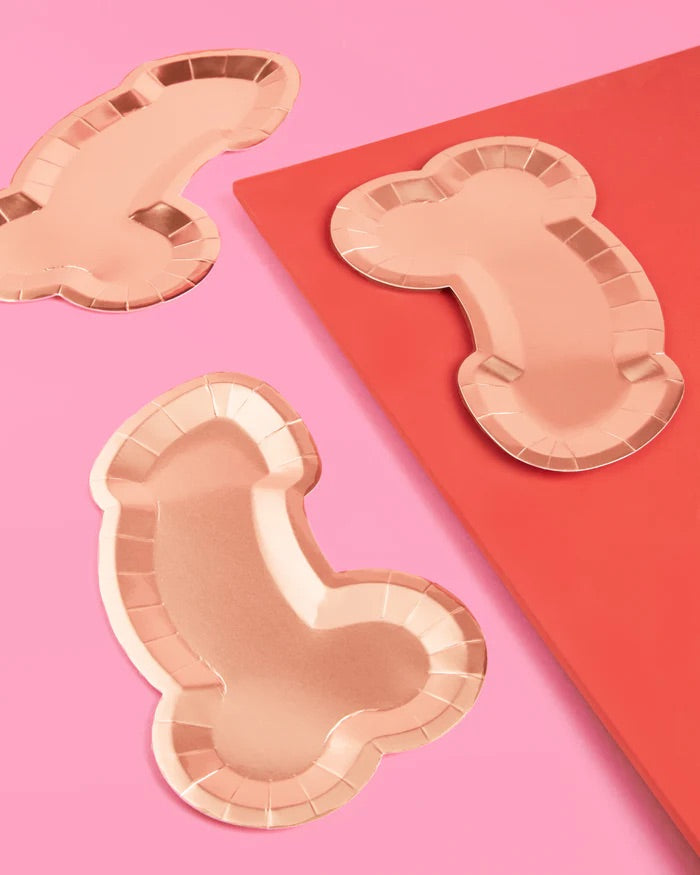 Rose gold penis plates 8 pk