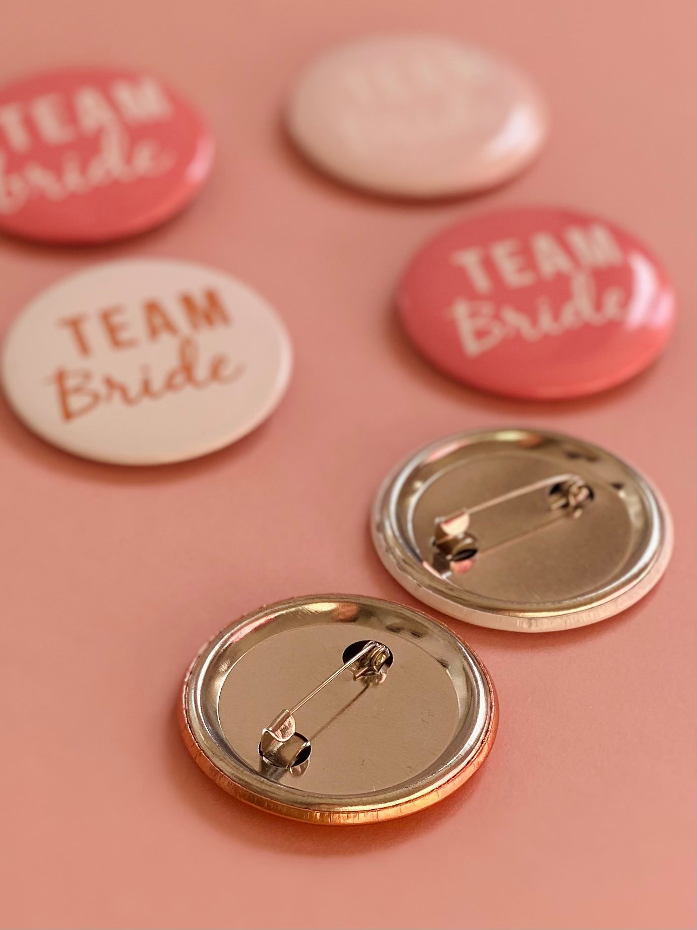 Team Bride Badges 6pc