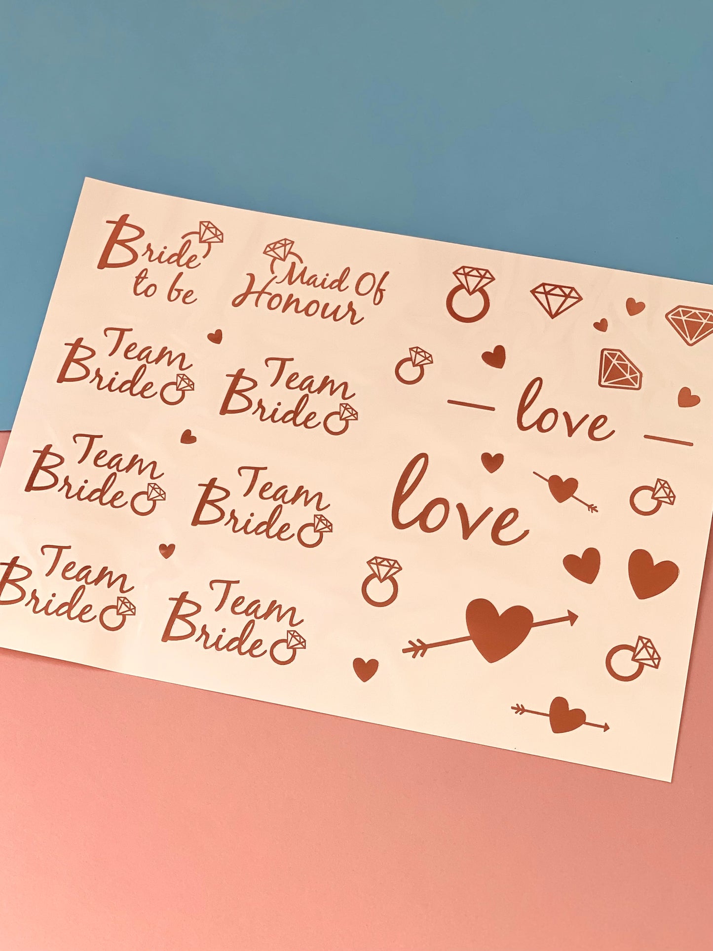 Team Bride Temporary Tattoos