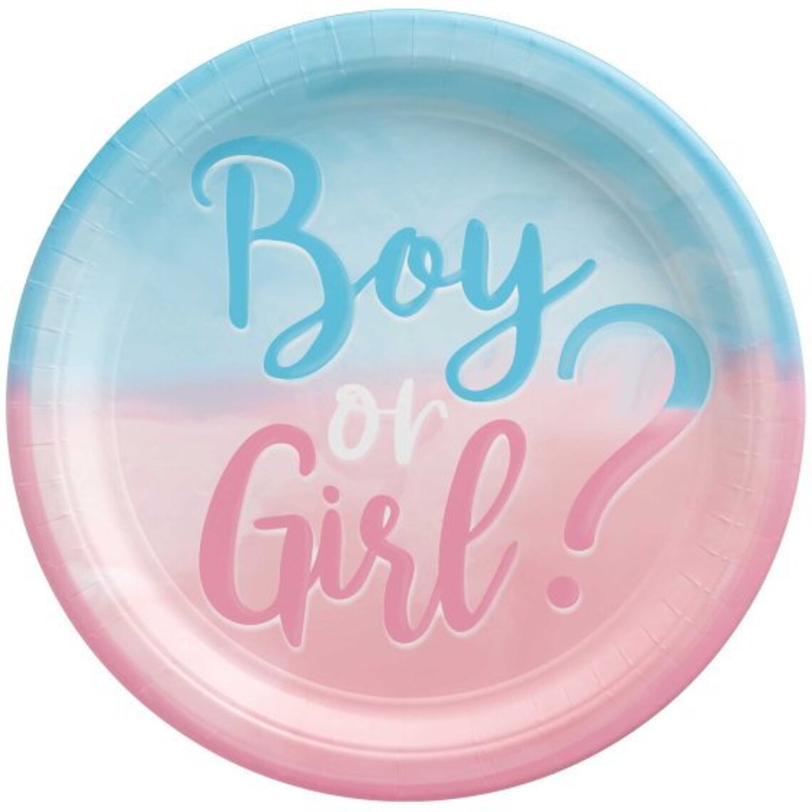 Boy Or Girl Gender Reveal Plates 8 Pk