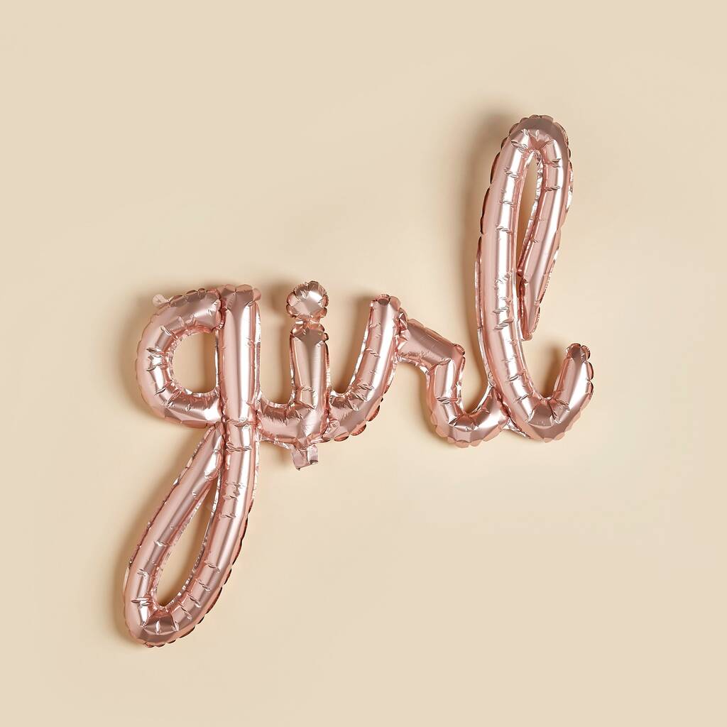 Rose Gold 'Girl' Balloon