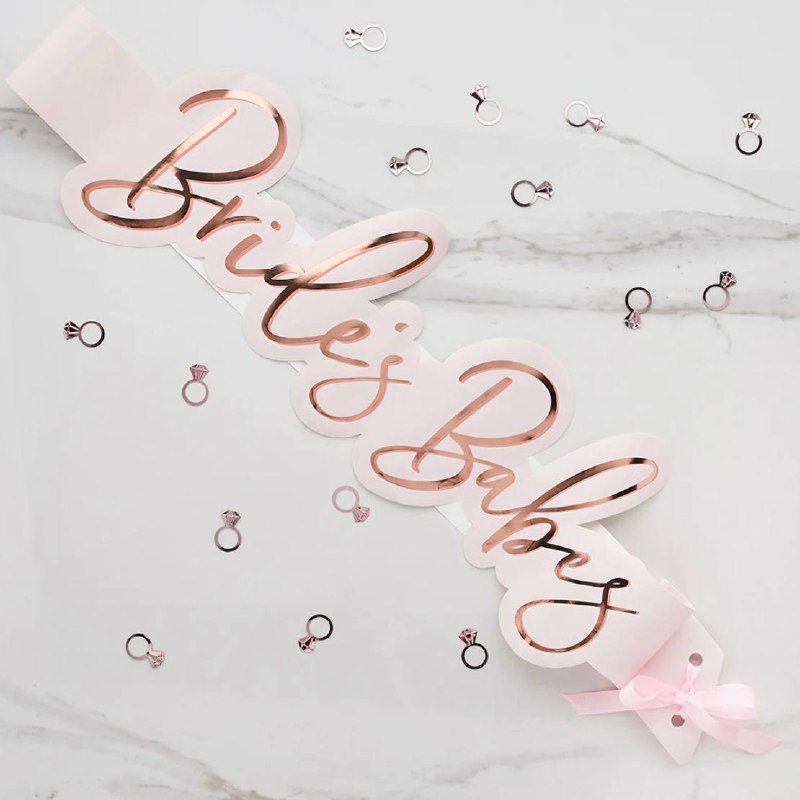 Rose Gold Brides Babes Sashes 5pk