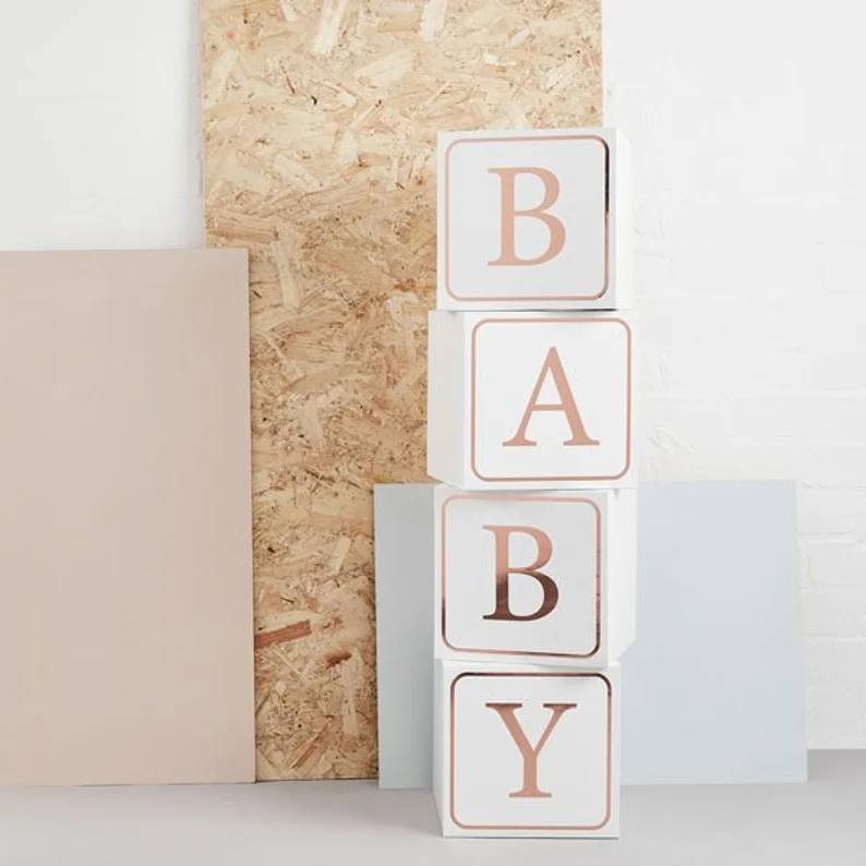 Rose Gold Giant Baby Blocks