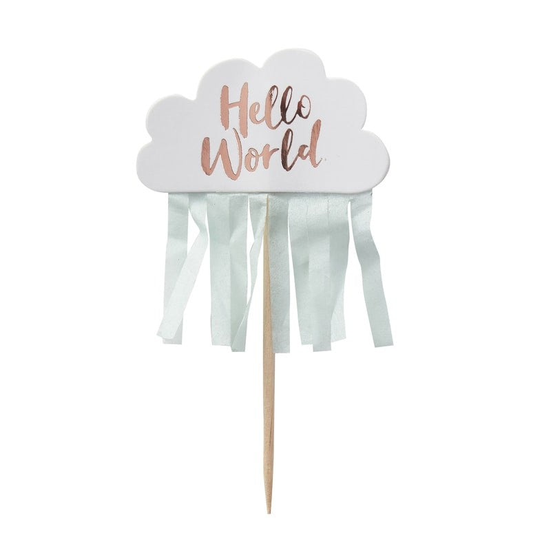 Hello World Cupcake Toppers