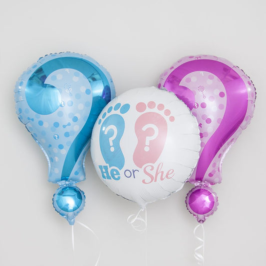 "He or She" Round Foil Balloon